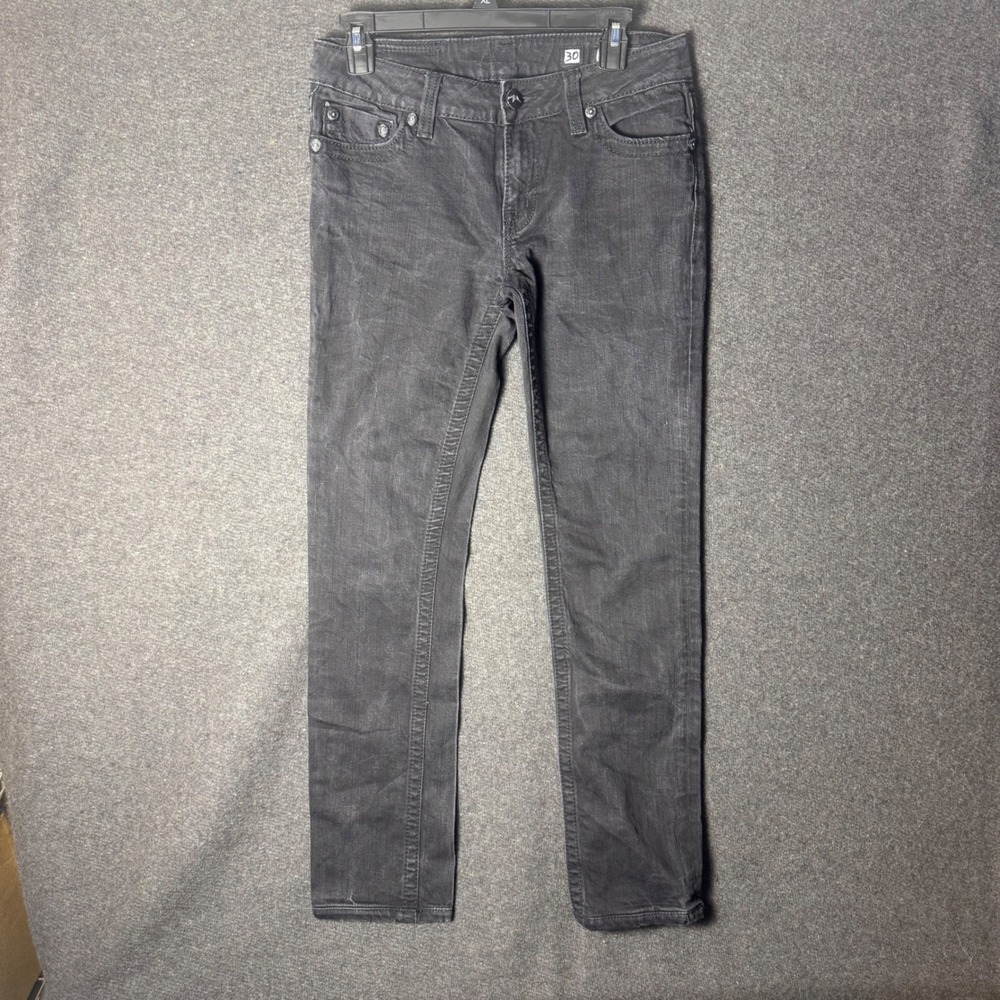 Miss Me size 30 Sunny Skinny Jeans Griffith Park Black 90s Goth‎ Grunge low rise